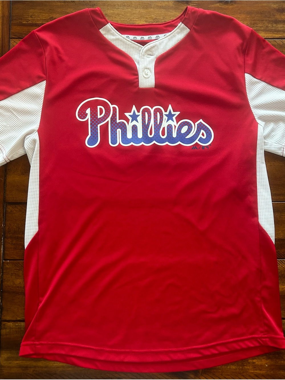 Majestic Phillies Red and White Kids Baseball Jersey